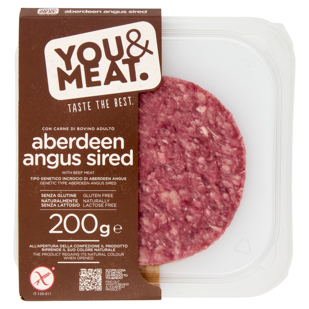 You&Meat Burger con Carne di Bovino Adulto aberdeen angus sired 200 g