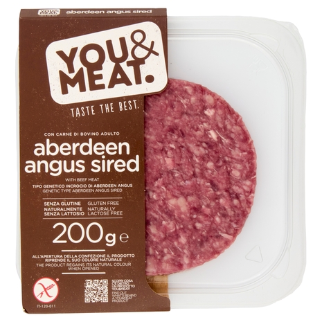 You&Meat Burger con Carne di Bovino Adulto aberdeen angus sired 200 g