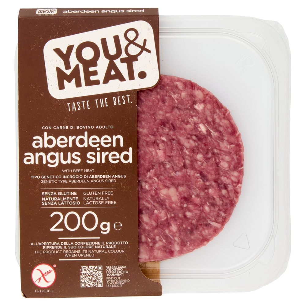 You&Meat Burger con Carne di Bovino Adulto aberdeen angus sired 200 g