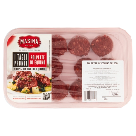 Masina I Tagli Pronti Polpette di Equino 0,200 kg