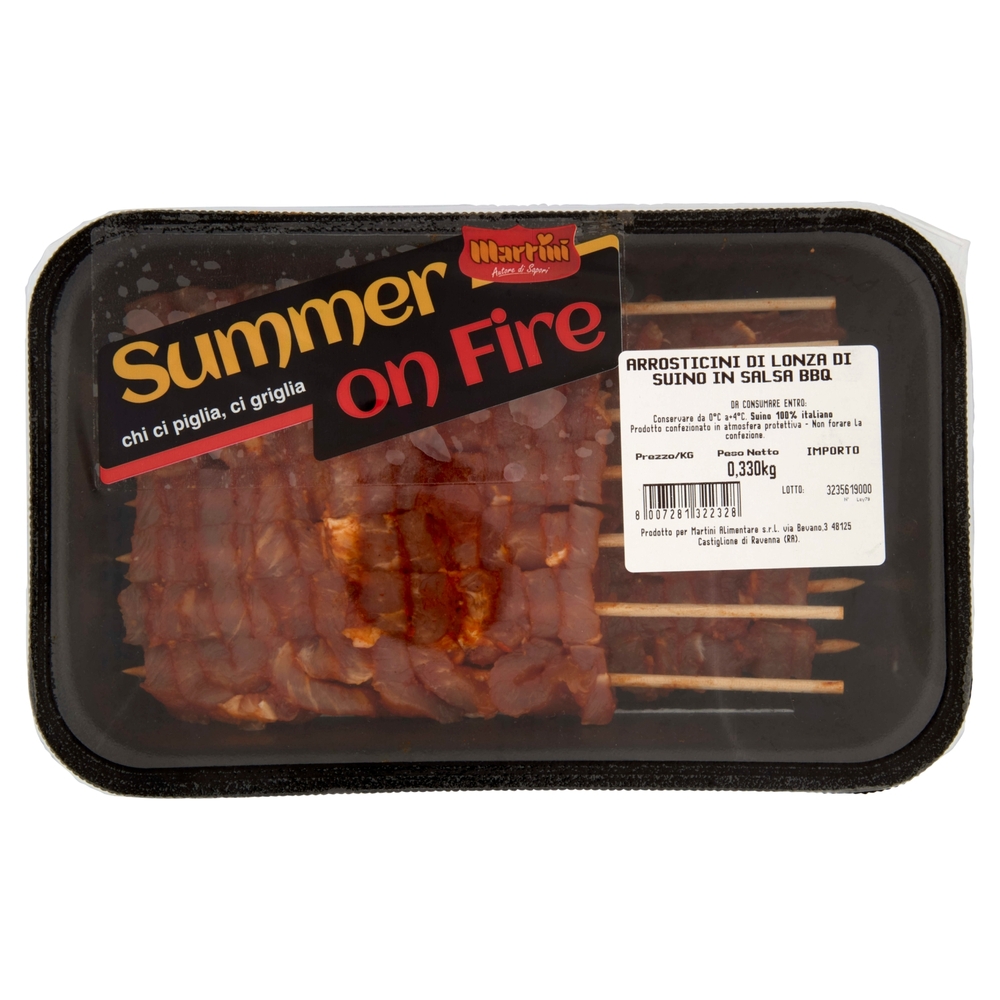Martini Summer on Fire Arrosticini di Lonza di Suino in Salsa BBQ 0,330 kg