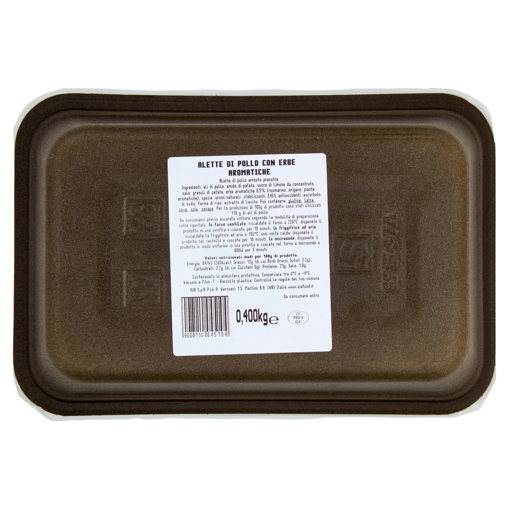 Aia Durango Erbe Aromatiche Alette di Pollo Arrosto 0,400 kg