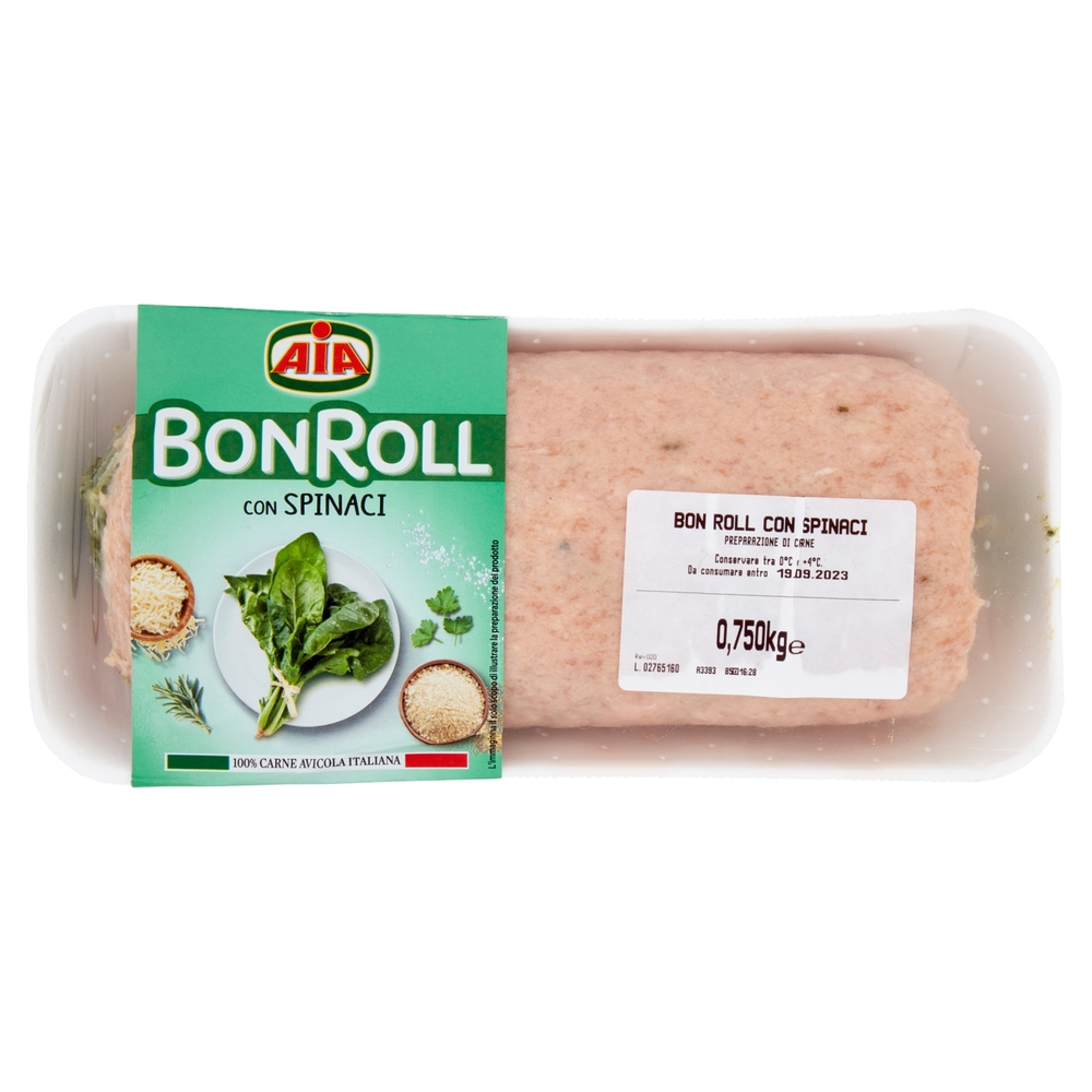Bon Roll Tacchino con Spinaci, 750 g