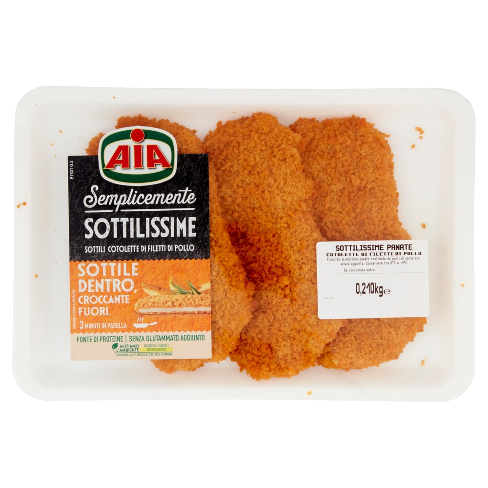 Sottilissime Pollo Panate Cotte, 210 g