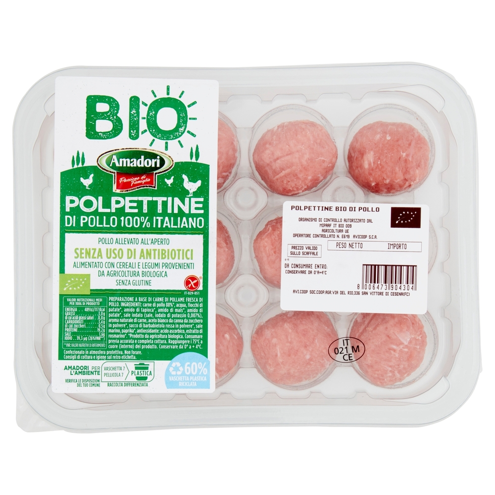 Amadori Bio Polpettine Bio di Pollo 0,240 kg