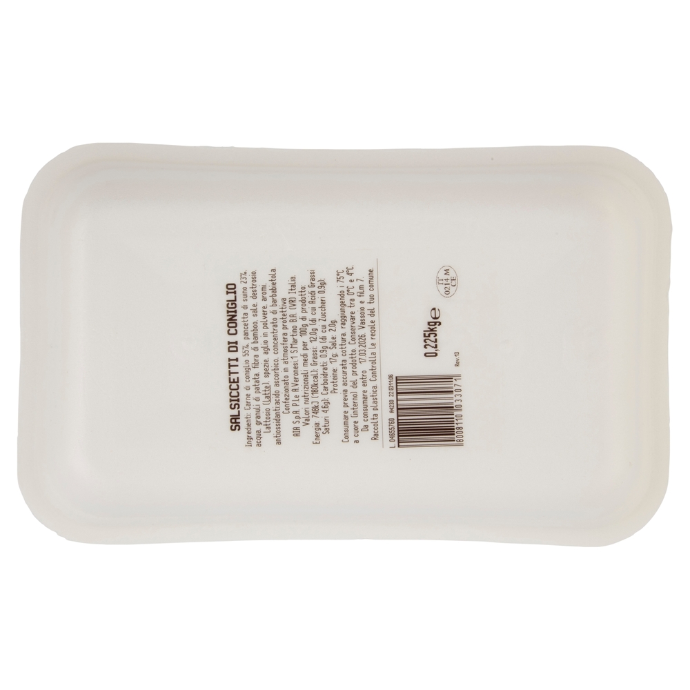 Aia Carne al Fuoco Salsiccetti di Coniglio 0,225 kg