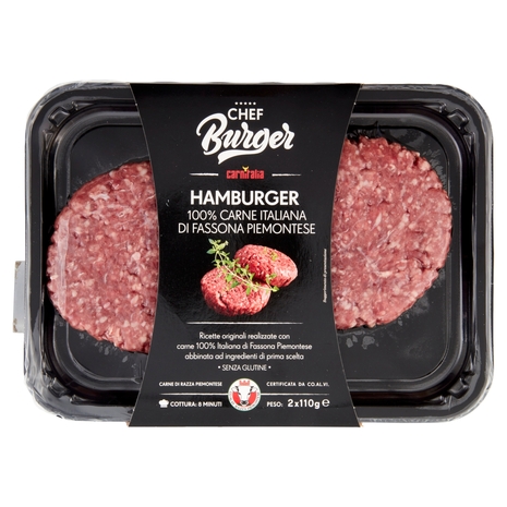 Hamburger di Fassona Piemontese, 2x110 g