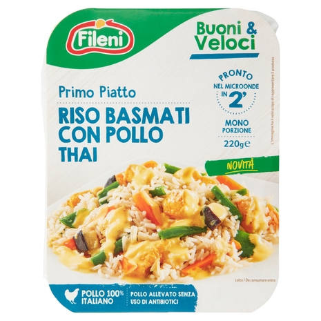 Primo Piatto Riso Basmati con Pollo Thai, 220 g