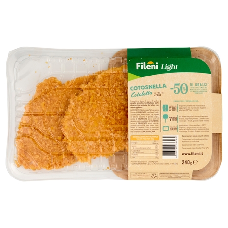 Fileni Light Cotosnella Cotoletta con Filetti di Pollo non Fritta 240 g