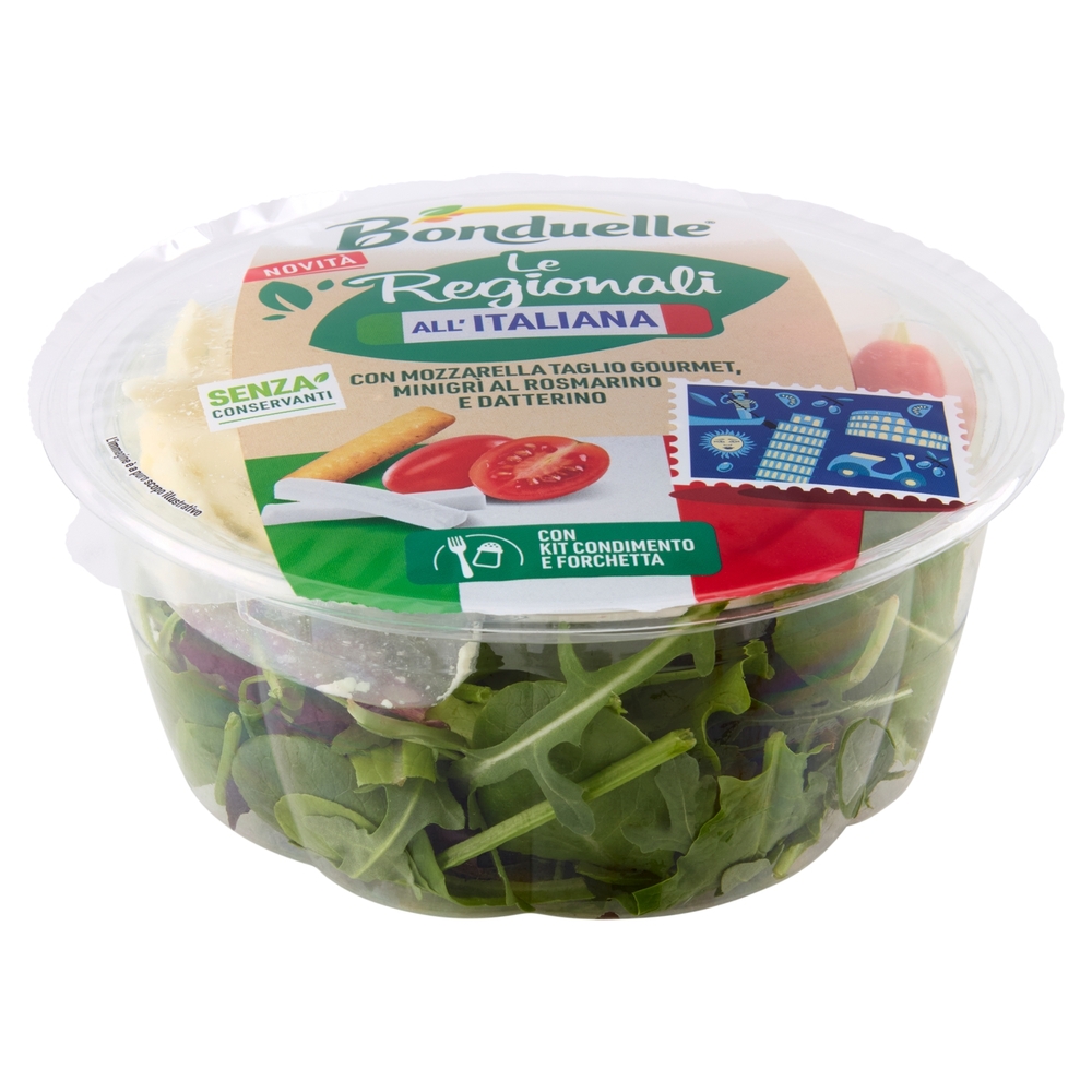 Bonduelle Le Regionali all'Italiana con Mozzarella, Minigrì al Rosmarino e Datterino 130 g