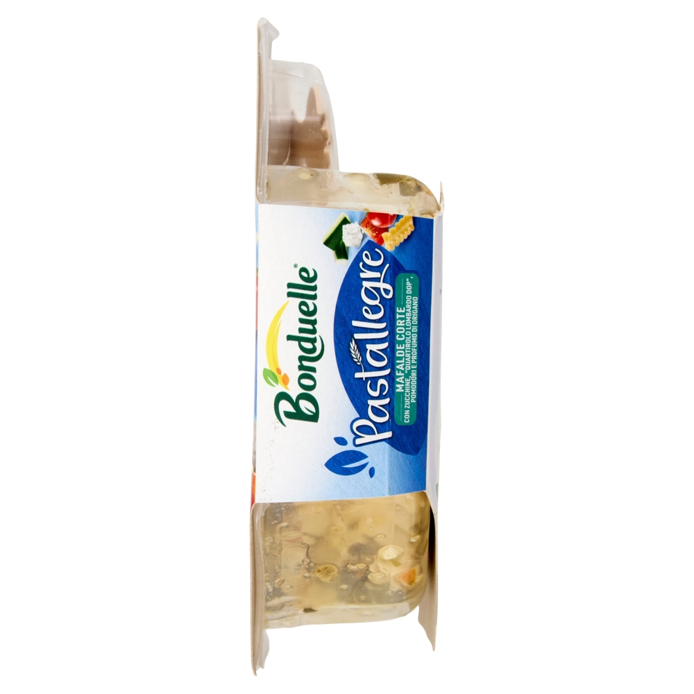 Bonduelle Pastallegre Mafalde Corte con Zucchine, Quartirolo Lombardo DOP, Pomodori e Origano 200 g
