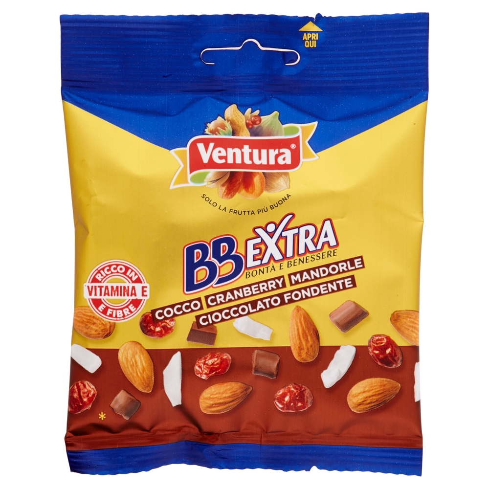 Ventura BBExtra Cocco Cranberry Mandorle Cioccolato Fondente 50 g