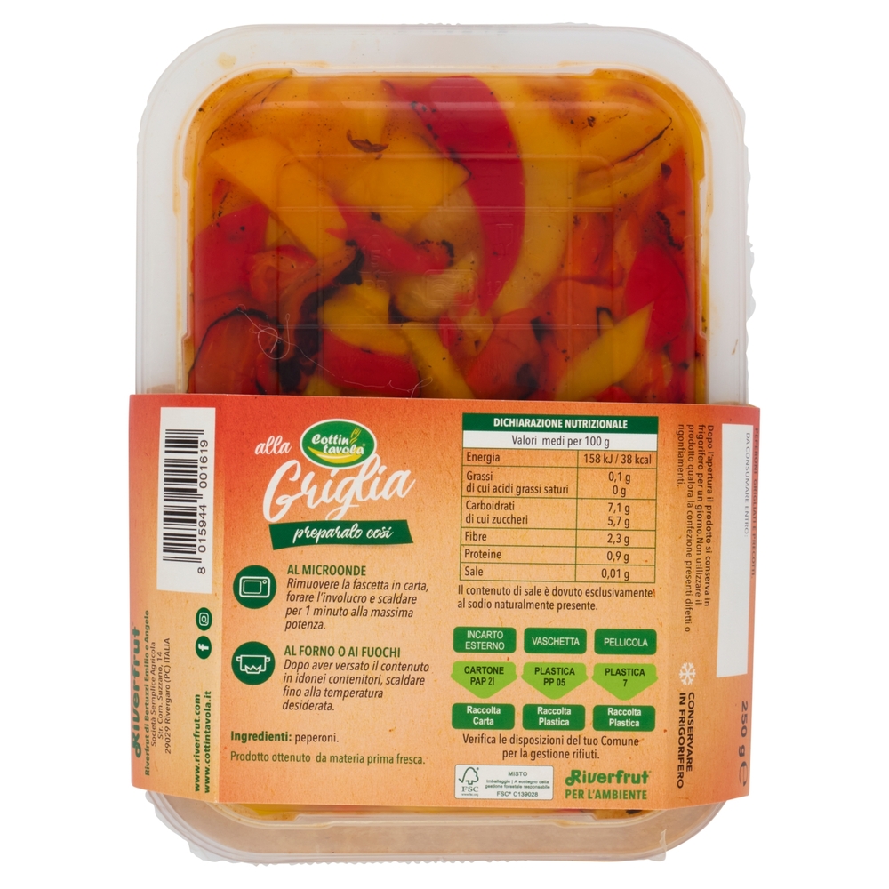 Cottin tavola alla Griglia Peperoni Misti 250 g