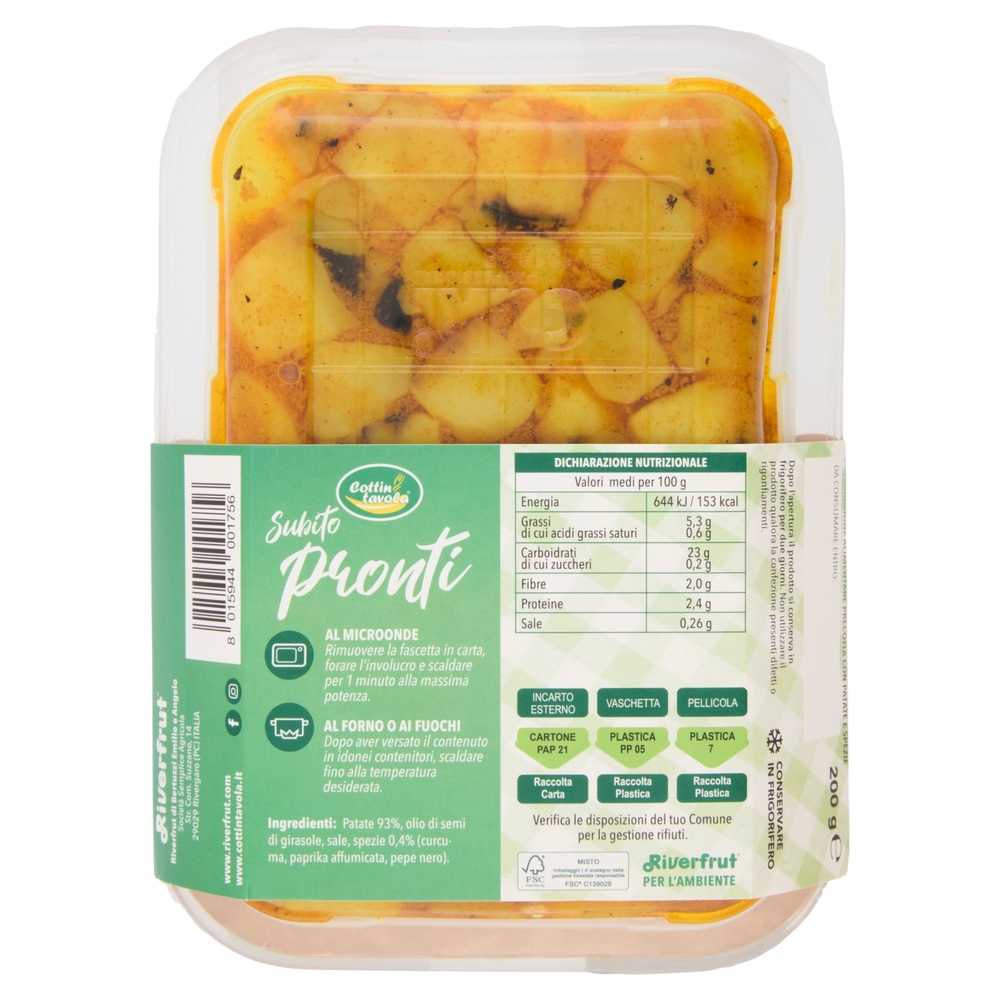 Cottin tavola Subito pronti Patate al Forno Speziate 200 g