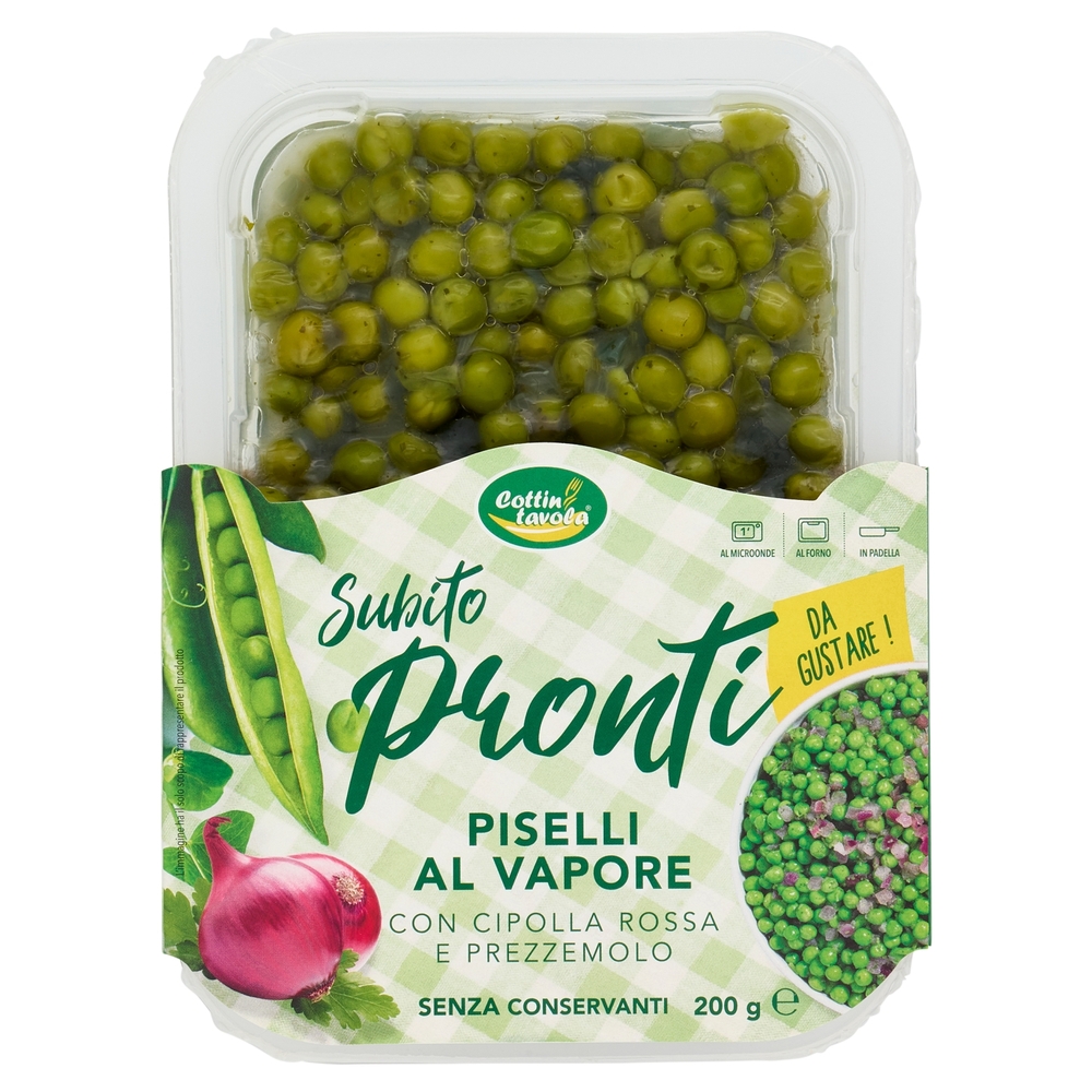 Cottin tavola Subito pronti Piselli al Vapore con Cipolla Rossa e Prezzemolo 200 g