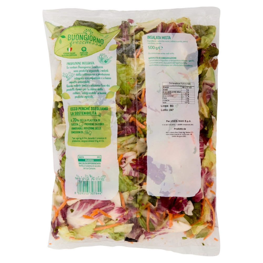 Buongiorno freschezza Mista Tradizionale Radicchio, Indivia, Pan di Zucchero, Carote 500 g