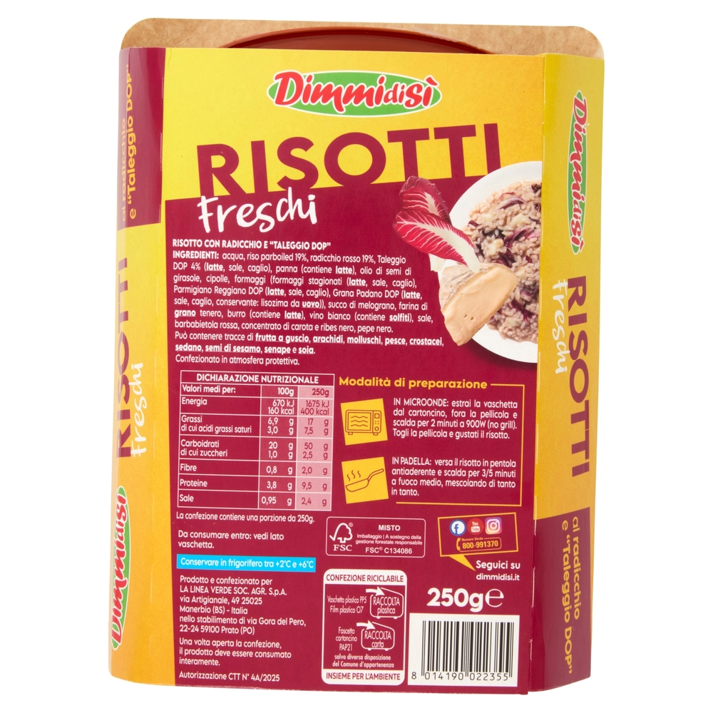 DimmidiSì Risotti Freschi al radicchio e 