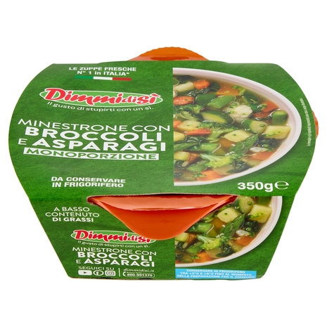 DimmidiSì Minestrone con Broccoli e Asparagi Monoporzione 350 g
