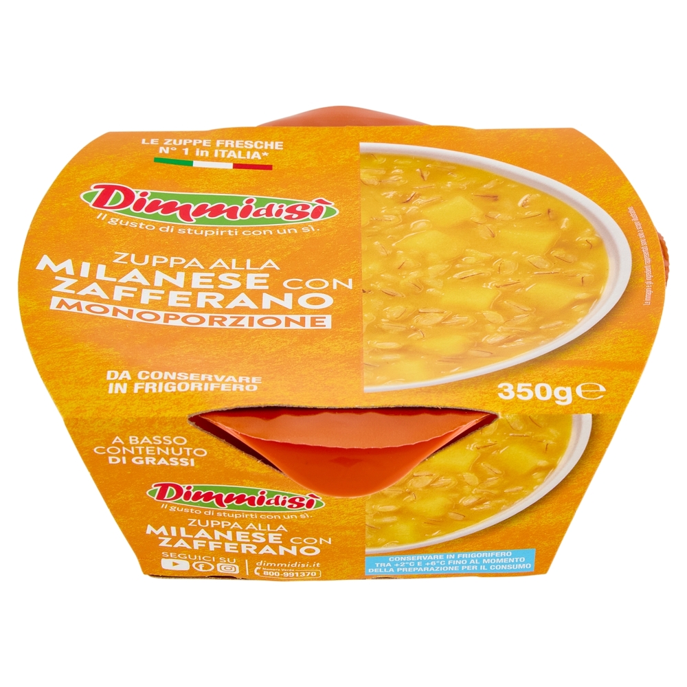 DimmidiSì Zuppa alla Milanese con Zafferano Monoporzione 350 g