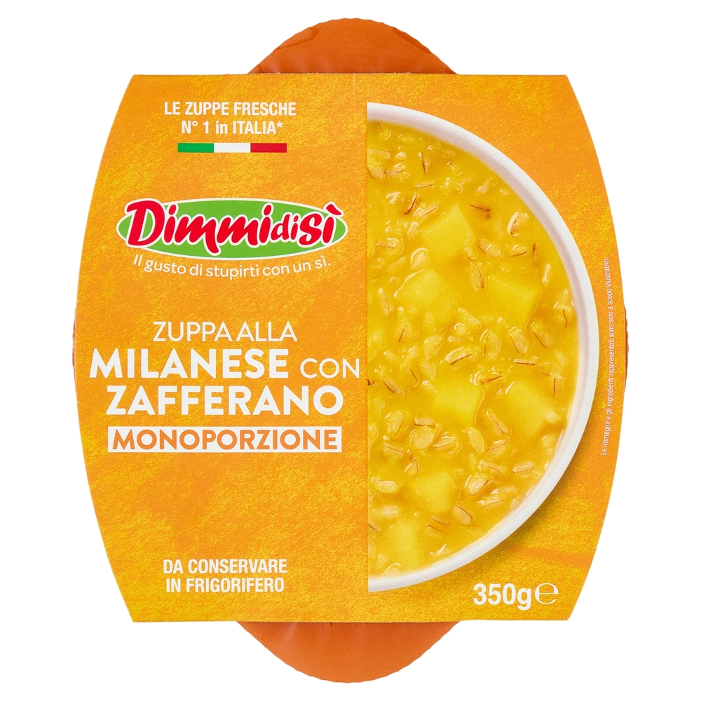 DimmidiSì Zuppa alla Milanese con Zafferano Monoporzione 350 g