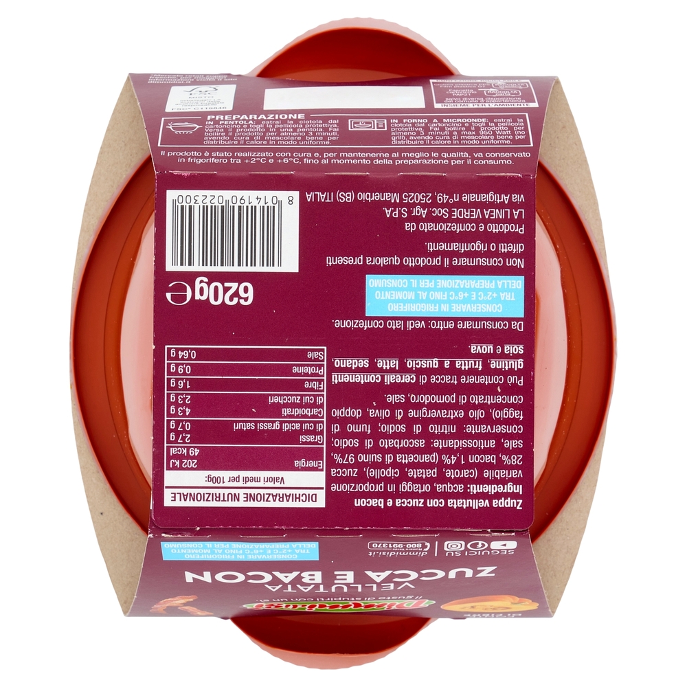 DimmidiSì Vellutata Zucca e Bacon 620 g