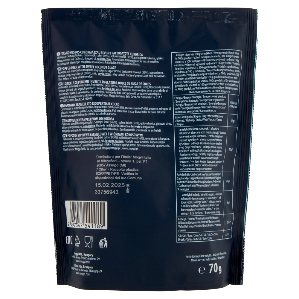 mogyi Caramoon Popcorn with Coconut 70 g