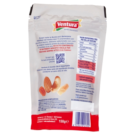 Ventura BBmix Sprint Mix di mandorle, uvetta, zenzero e anacardi 150 g