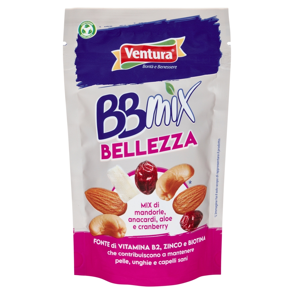 Ventura BBmix Bellezza Mix di mandorle, anacardi, aloe e cranberry 150 g