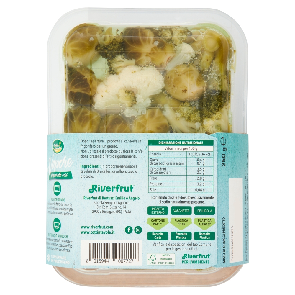 Cottin tavola al Vapore Tris di Cavoli 250 g