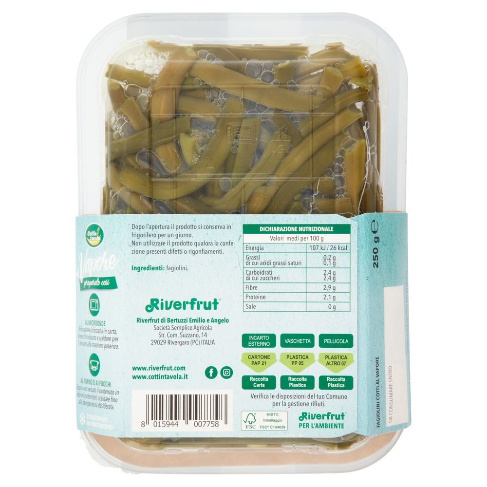 Cottin tavola al Vapore Fagiolini 250 g