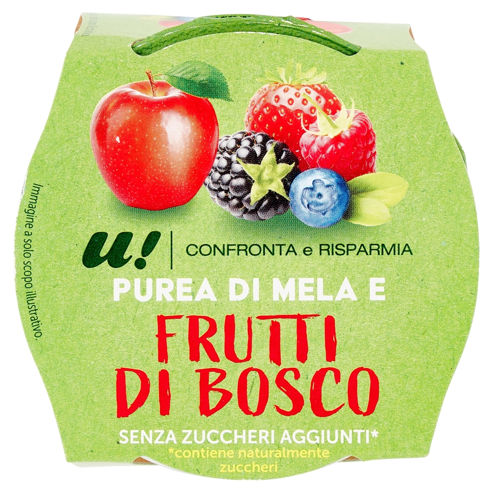 Purea Mela e Frutti di Bosco, 2x100 g