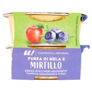 Purea Mela e Mirtillo, 2x100 g