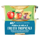 Purea Mela e Frutti Tropicali, 2x100 g