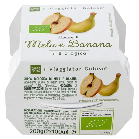 Mousse Mela e Banana BIO, 200 g