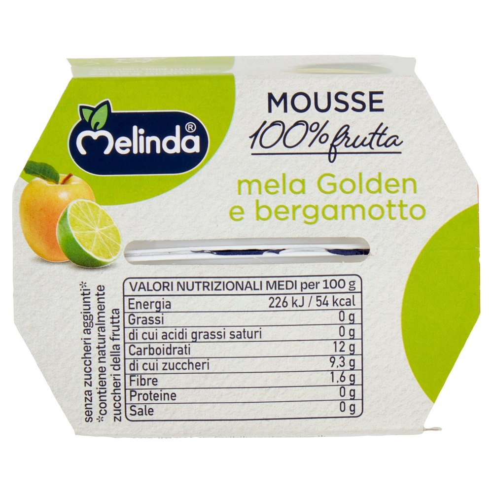 Melinda Mousse mela Golden e bergamotto 2 x 100 g