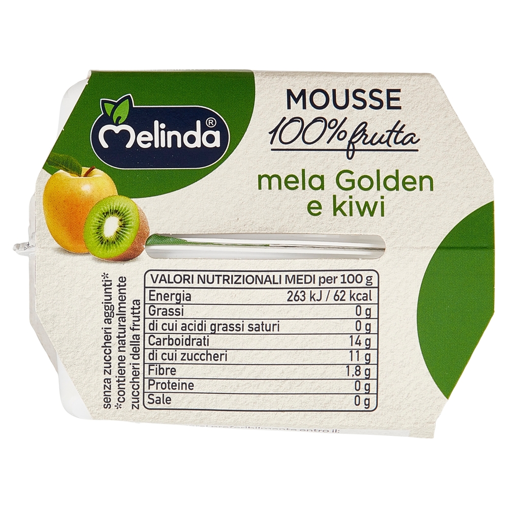 Melinda Mousse mela Golden e kiwi 2 x 100 g