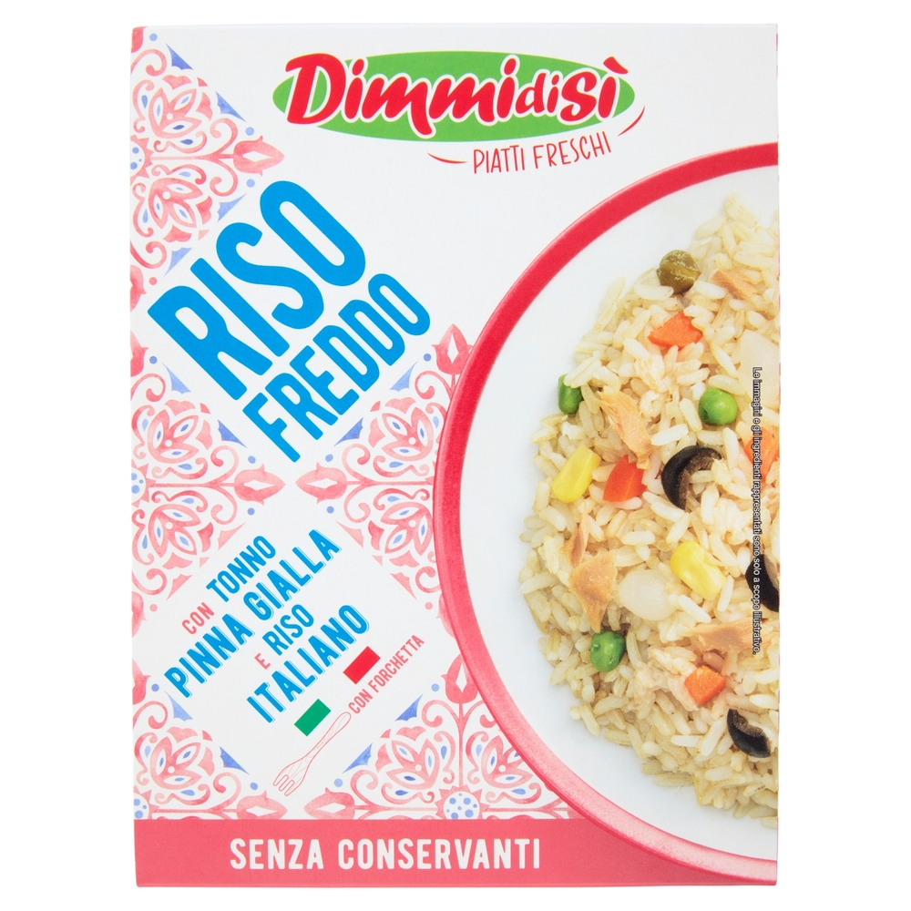 DimmidiSì Piatti Freschi Riso Freddo	con Tonno Pinna Gialla e Riso Italiano 200 g