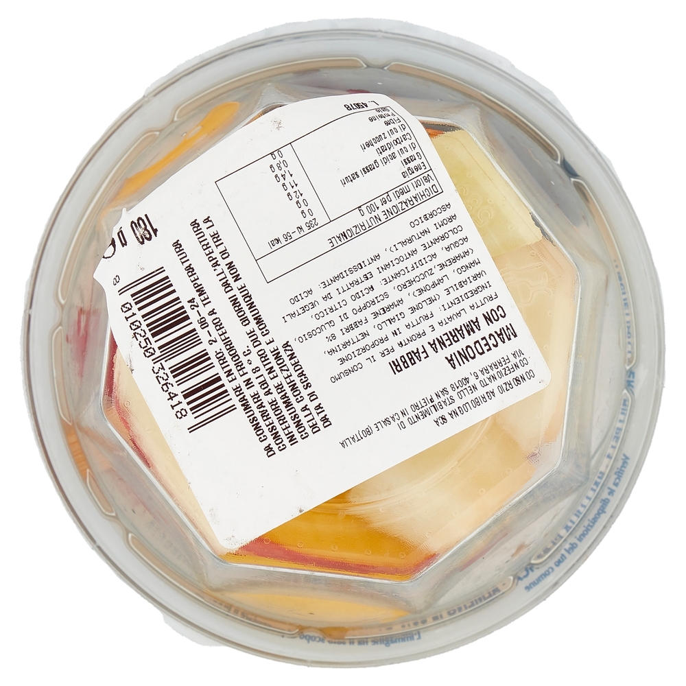Frescosenso Mix di Frutta Fresca con Melone, Nettarina, Mango,Lamponi e Amarena Fabbri 180 g