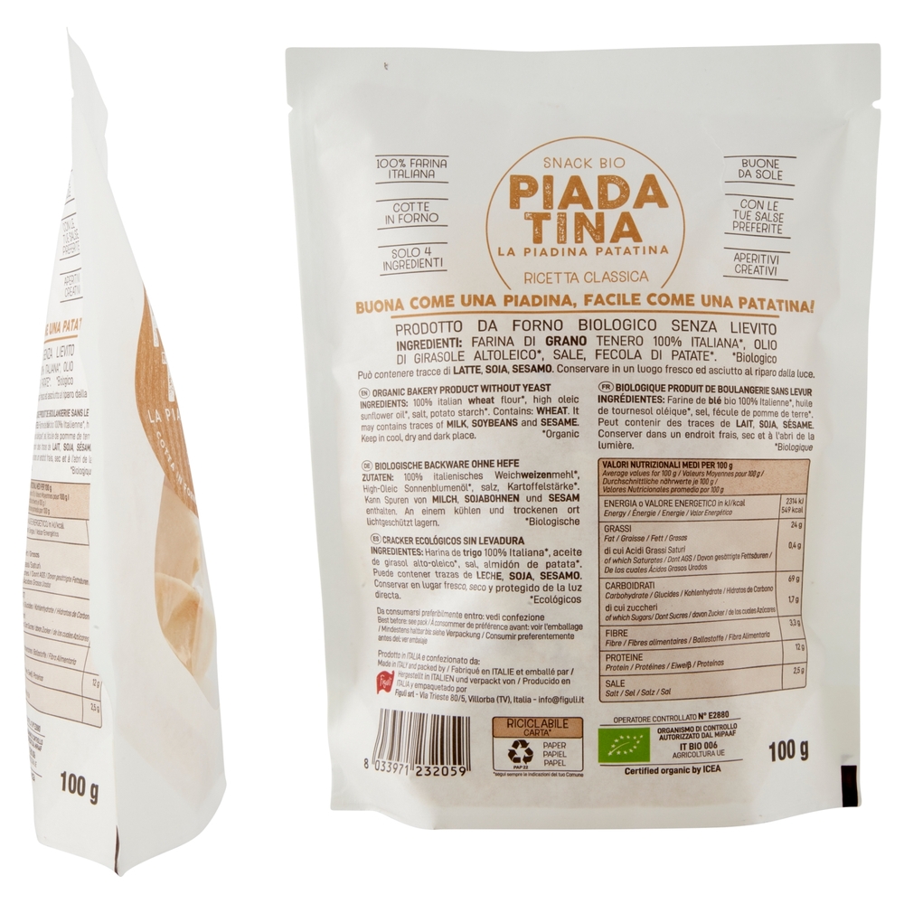 Figulì Piadatina Ricetta Classica 100 g