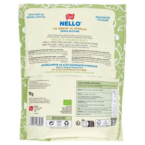 Figulì Nello lo Snack al Pisello Bio 70 g