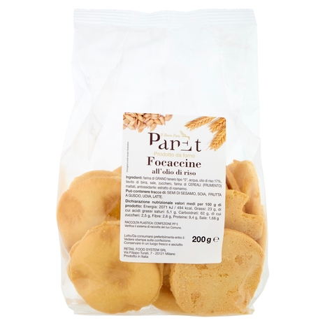 PanEt Focaccine all'olio di riso 200 g
