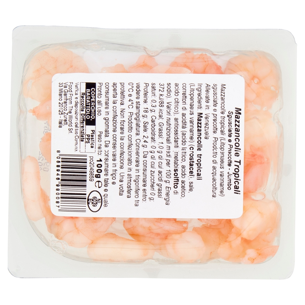 Food From The World pronti Per te Mazzancolle Tropicali Sgusciate e Precotte 100 g
