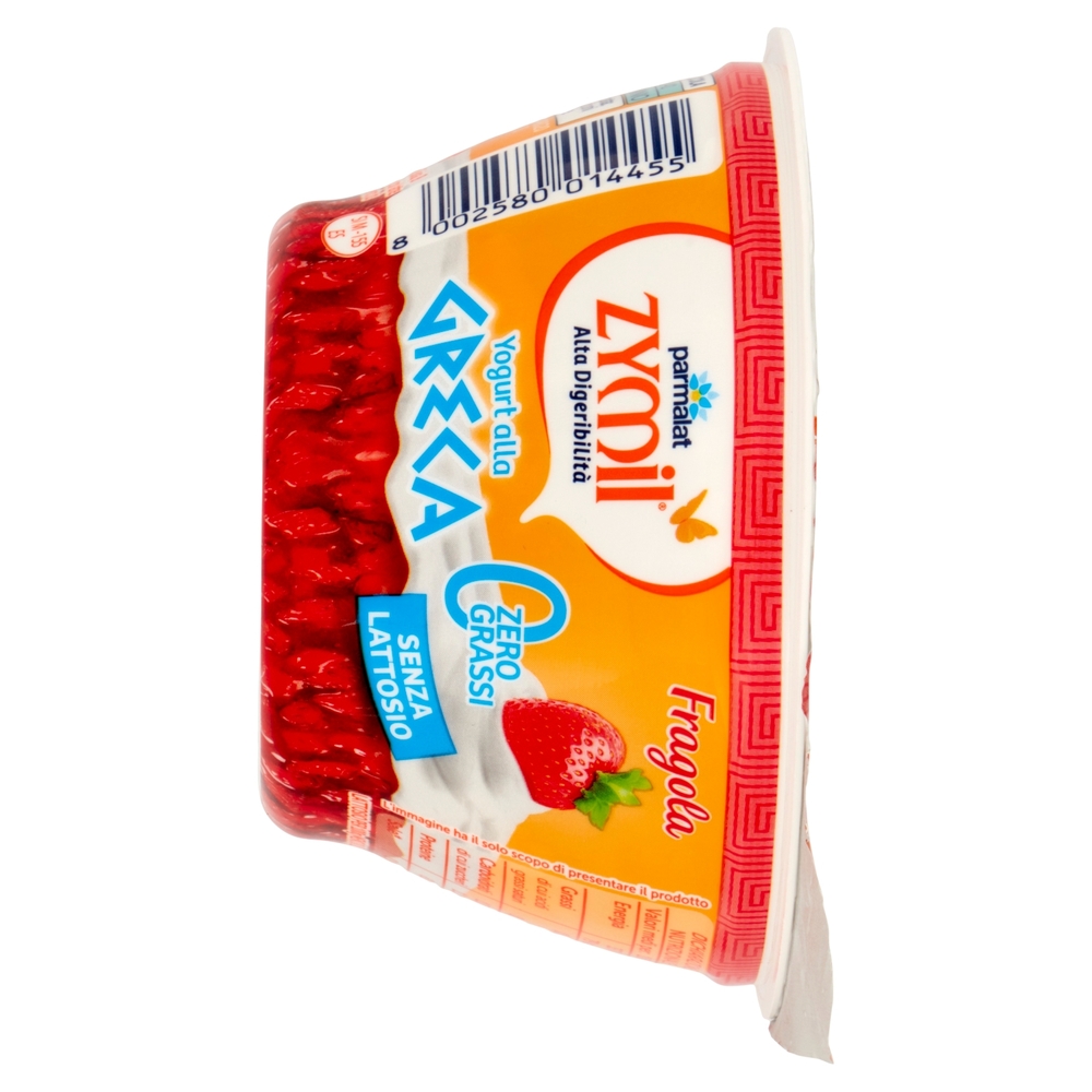 ZYMIL Alta Digeribilità Senza Lattosio Yogurt alla Greca Zero Grassi  Fragola 150 g