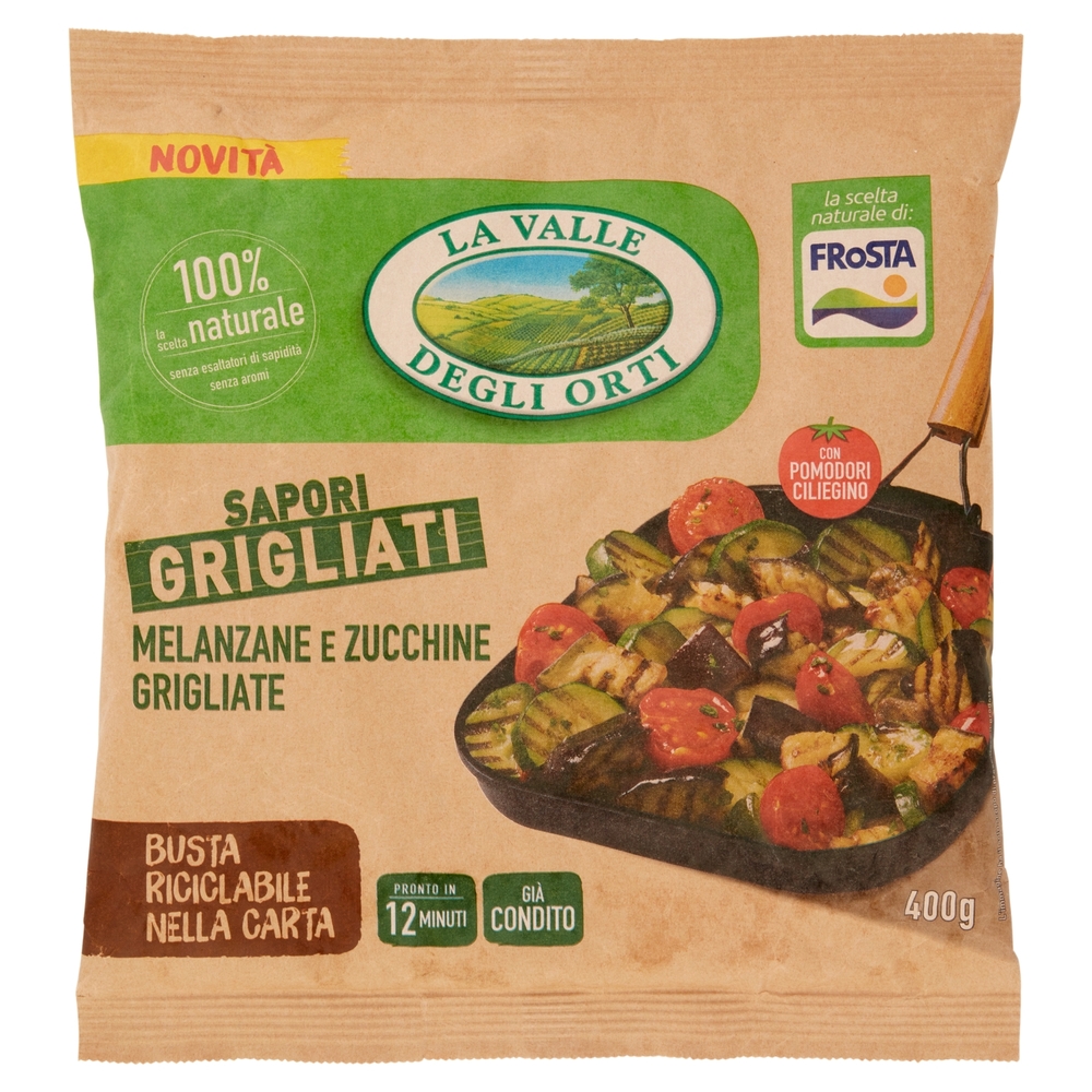 La Valle Degli Orti Sapori Grigliati Melanzane e Zucchine Grigliate con Pomodori Ciliegino 400 g