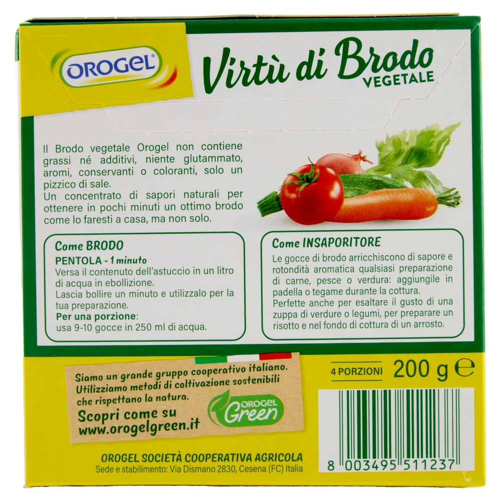 Orogel Virtù di Brodo Vegetale Surgelati 200 g