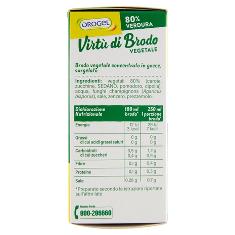 Orogel Virtù di Brodo Vegetale Surgelati 200 g