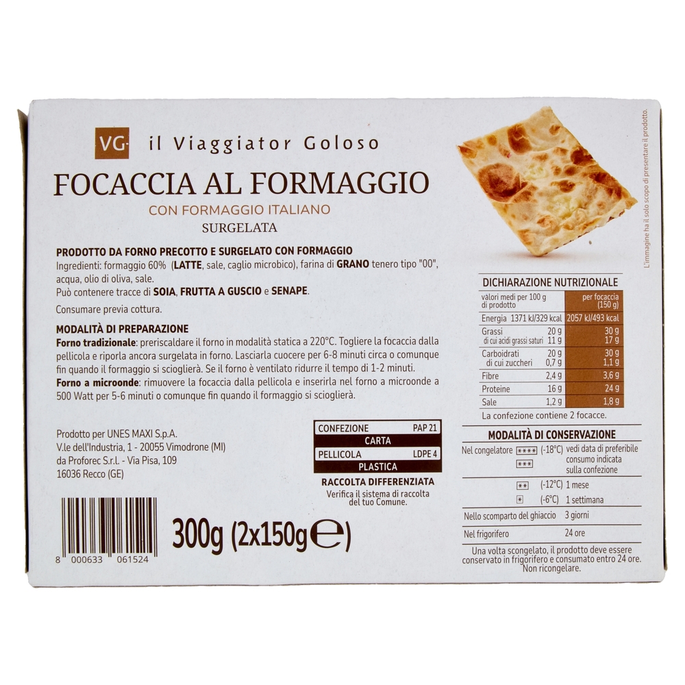 Focaccia al Formaggio il Viaggiator Goloso