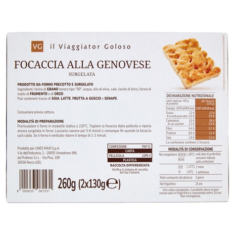 Focaccia alla Genovese il Viaggiator Goloso
