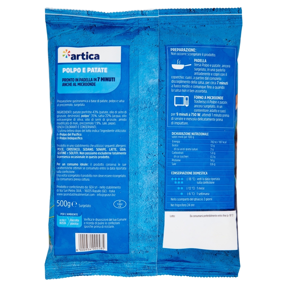 artica Polpo e Patate Surgelato 500 g