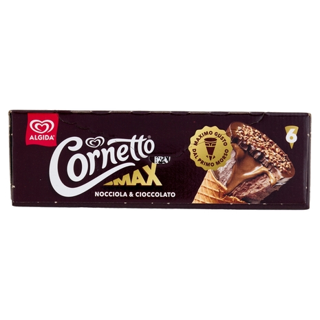 Cornetto Algida Max Nocciola & Cioccolato 6 Gelati 390 g